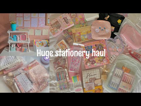 مشترياتي للجورنال | فتح صندوق أدوات جورنال ورسم ، غيرت ديكور المكتب huge stationery haul