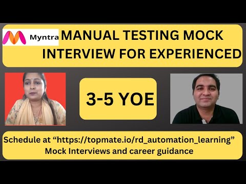 Manual Testing Interview Questions and Answers| Manual Testing Mock Interview for Experienced