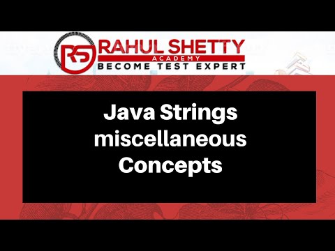 Top 5 Java Strings Interview Questions | Core Java Tutorial |Rahul Shetty