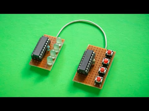 4 Channel single wire Signal Transmission using HT12E and HT12D
