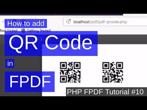 How to add QR Code in PDF | PHP FPDF Tutorial #10