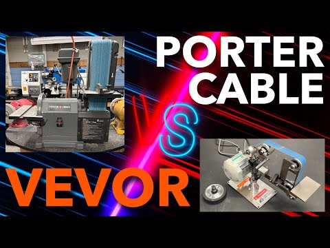 Product Review Comparing a Porter Cable 36” x 4”  Belt Sander to a VEVOR 30” x 1” Belt Grinder