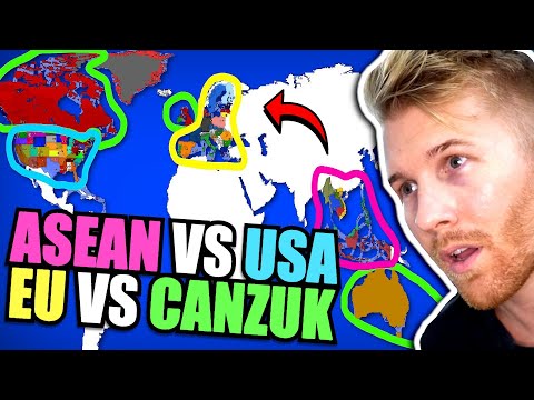 Alliance Battle Royale! ASEAN vs EU vs USA vs CANZUK - World War Simulator