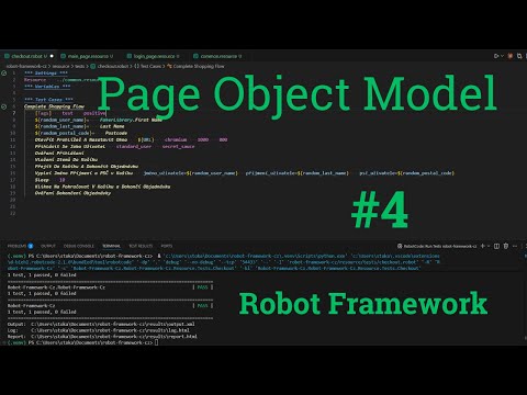 Robot Framework CZ #4 | POM - Struktura projektu + Faker Library generování random dat tutoriál