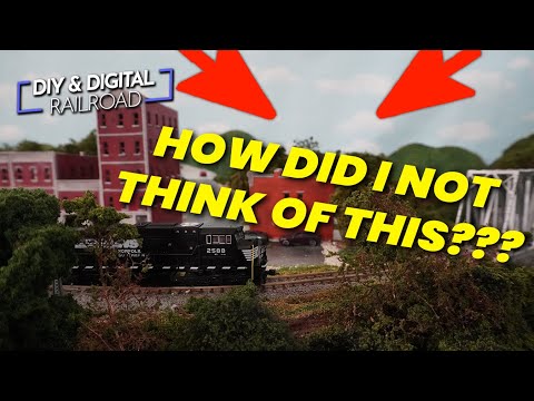 Cheap Model Railroad Backdrop hack that looks awesome!