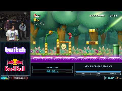 New Super Mario Bros. Wii by Yoshi_Zilla in 32:03 - GDQx 2019