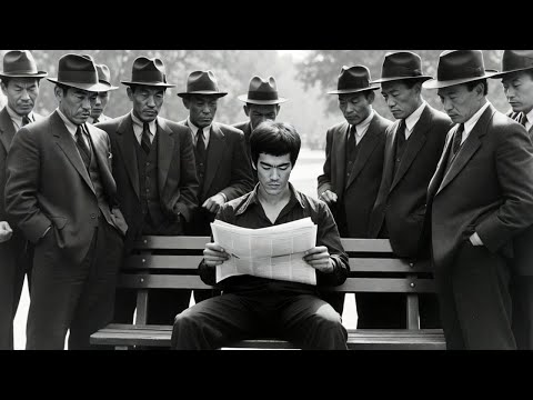 Bruce Lee leía en la plaza cuando una pandilla dice “No vas a salir de aquí” — salió en 6 segundos