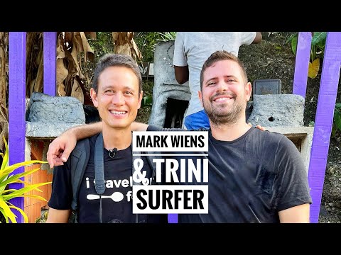 Mark Wiens & Trini Surfer in Toco Trinidad ! SEAFOOD ,🦞 LOBSTER Breadfruit Oil Down & cassava pone