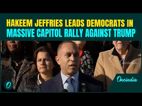 FULL VIDEO: Hakeem Jeffries LEAD Democrats BIG RALLY Against Trump On Capitol Steps| WATCH