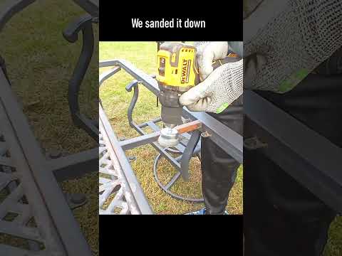 Handyman DIY - Old Patio Furniture Makeover With Paint  #diypowercouple #diy #shorts