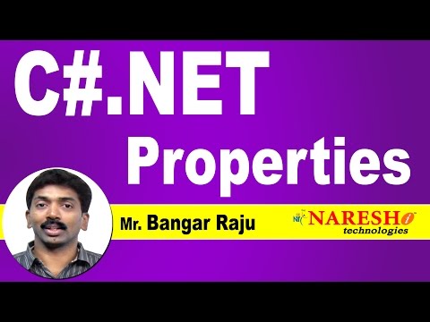 Properties in C# Part-1 | C#.NET Tutorial | Mr. Bangar Raju