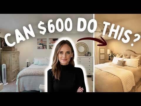 A DRAMATIC Bedroom Refresh for a Busy Mom of 3... on a TINY budget.