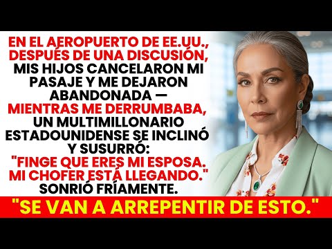 Mis Hijos Me Abandonaron En El Aeropuerto De EE.UU…Un Millonario Susurró: "Ellos Van A Arrepentirse"