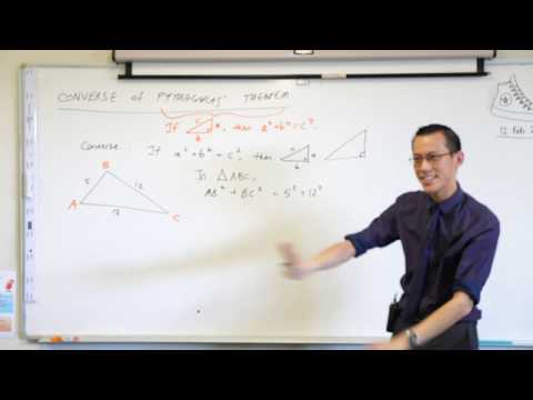 Converse of Pythagoras' Theorem (1 of 2: What is a converse?)