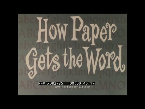 "HOW PAPER GETS THE WORD"  1960s KODAK PHOTOGRAPHIC PAPER PRODUCTS FOR PRINTING PROMO FILM XD82735