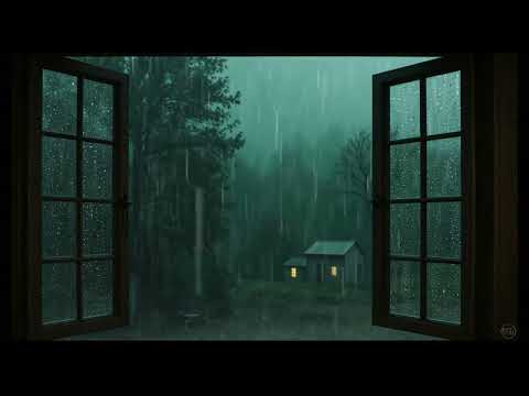 Rain Sound On Window With Thunder ⛈️ Heavy Rain Sounds For Deep Sleep