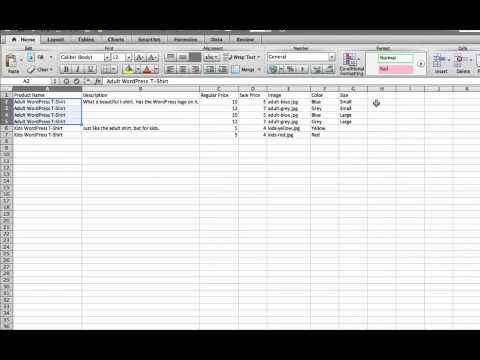 WooCommerce Excel Import / Upload - Create & Import Variable Products from Excel to WooCommerce