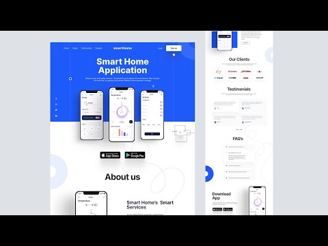 Responsive SmartHome Website Using HTML CSS and JavaScript