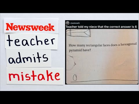 Her Teacher Admits Hexagonal Pyramids Don't Have Rectangles