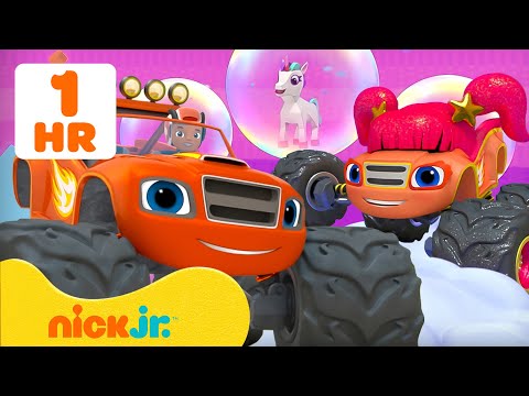 Вспыш и чудо-машинки | Blaze и Sparkle спасают единорогов и другие семейные миссии! 🦄🫧 | Nick Jr.