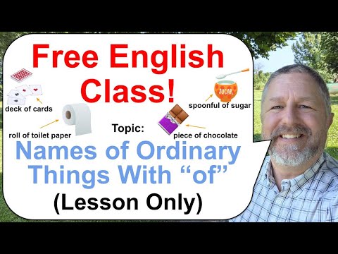 Let's Learn English! Topic: Names of Ordinary Things with "of" π§»π₯£π΄ (Lesson Only)