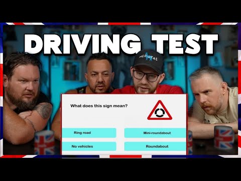 Americans Take A Practice UK Driving Theory Test | Can We Pass?!