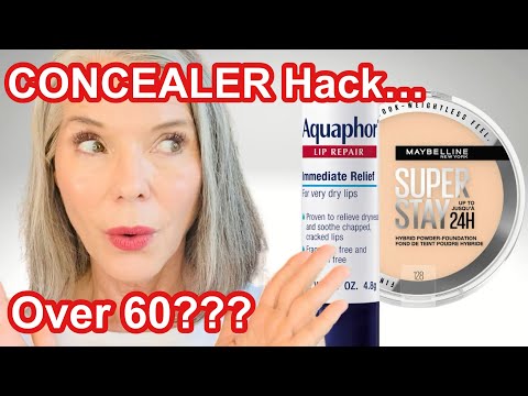 Viral Concealer Hack...LIP BALM?!  For Smoother, Creaseless Under eyes Over 60??