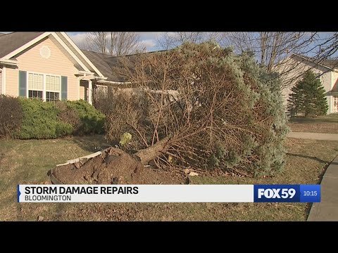 Bloomington tornado damage cleanup begins