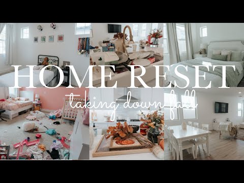 HOME RESET - TAKING DOWN FALL & GETTING READY FOR CHRISTMAS! || CLEAN WITH ME