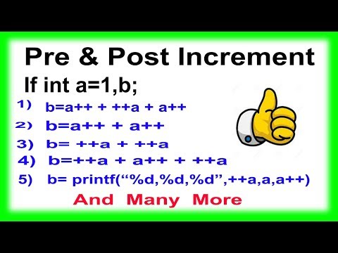 Pre and Post-increment operator in c | increment and decrement operators in c | Hindi Tutorial Video
