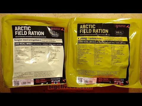Norwegian MRE food rations.