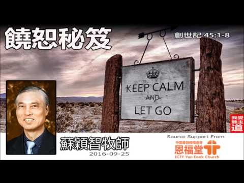 饒恕秘笈 (粵語)(創世記45:1-8) - 蘇穎智牧師