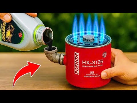 This Simple Method Replaces Expensive Stoves! DIY Mini Stove with Oil Filter & CD – Cheap & Easy