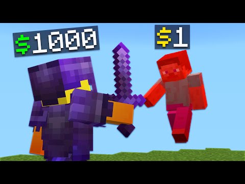 $1 vs $1000 Minecraft Bedrock Player