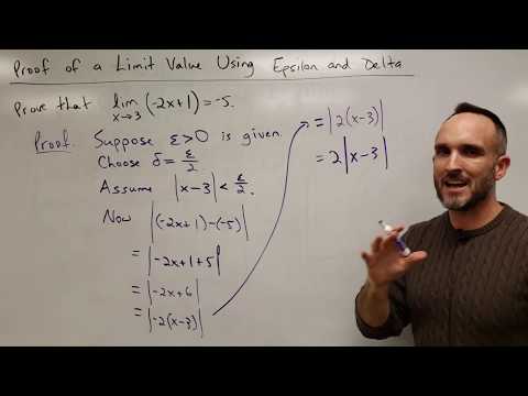 Proof of a Limit Value Using Epsilon and Delta
