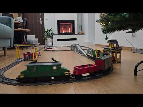 Classic LEGO trains collide under the bridge from 2006! 🚆