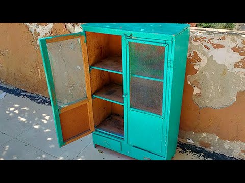 I give it a new life! Wire cabinet restoration. Or "pie safe" or "meat safe"...