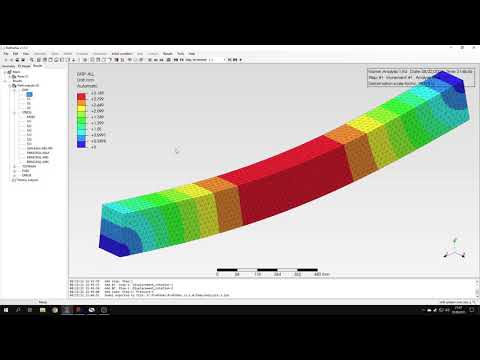 PrePoMax (CalculiX FEA) - Tutorial 1 - Basics, bending of a beam