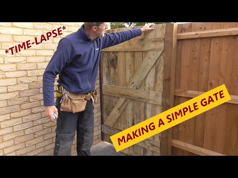 Building and hanging a simple garden gate***IN TIME-LAPSE***