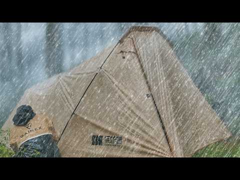 Amazing‼️CAMPING IN HEAVY RAIN AND THUNDER ⛈️ 48 hours stuck in a long rainy campsite
