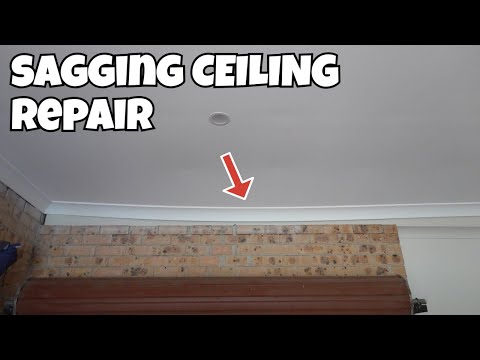 How to fix dropped sagging ceiling