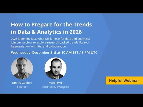 Webinar: How to Prepare for the Trends in Data and Analytics in 2026