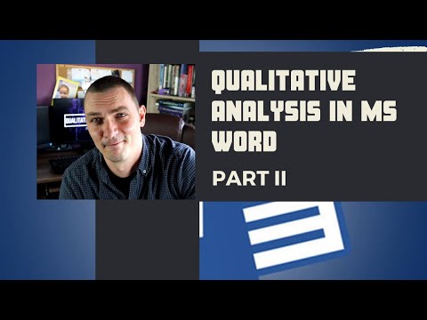 Qualitative coding and thematic analysis in Microsoft Word