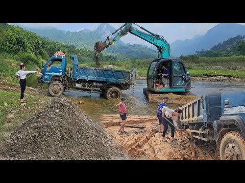 FULL VIDEO:The construction projects of the driver and the girl driving the excavator and the truck