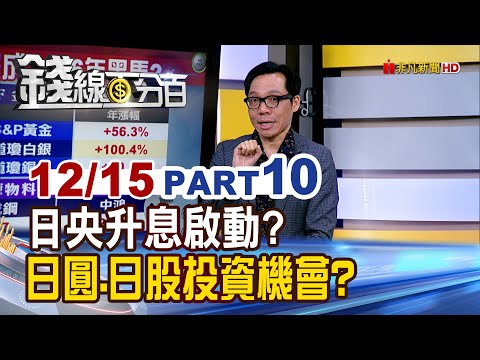 《日央升息啟動? 日圓甜甜價?日股投資機會?》【錢線百分百】20251215-10│非凡財經新聞│