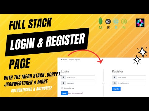 Build a Fullstack Login & Register Page with MERN (react.js, mongo, express, bcrypt, jwt & more)