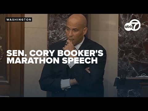 Sen. Cory Booker breaks record for longest Senate speech in protest of Trump policies