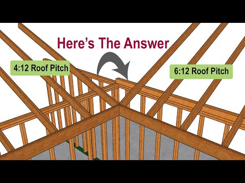 How To Calculate Wall Height Difference When Framing Roof With Different Pitches For Fascia Board