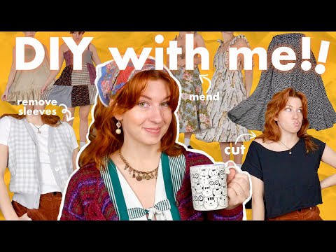 Finishing My ENTIRE DIY Pile | cozy thrift flip/upcycle with me!