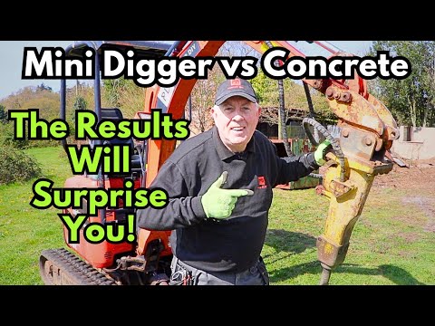 Mini Digger Takes on Concrete With Unbelievable Power